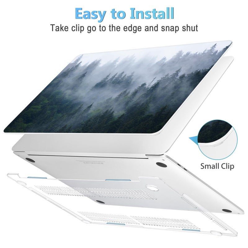 Mektron for MacBook Pro 13-inch Case 2022 2021 2020 Release A2338 M2 M1 A2289 A2251, Printing Plastic Hard Shell Cover for MacBook Pro 13.3-inch Touch Bar Fits Touch ID, Fir Forest - Image 3